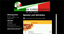 Desktop Screenshot of francos-pizzaservice.de